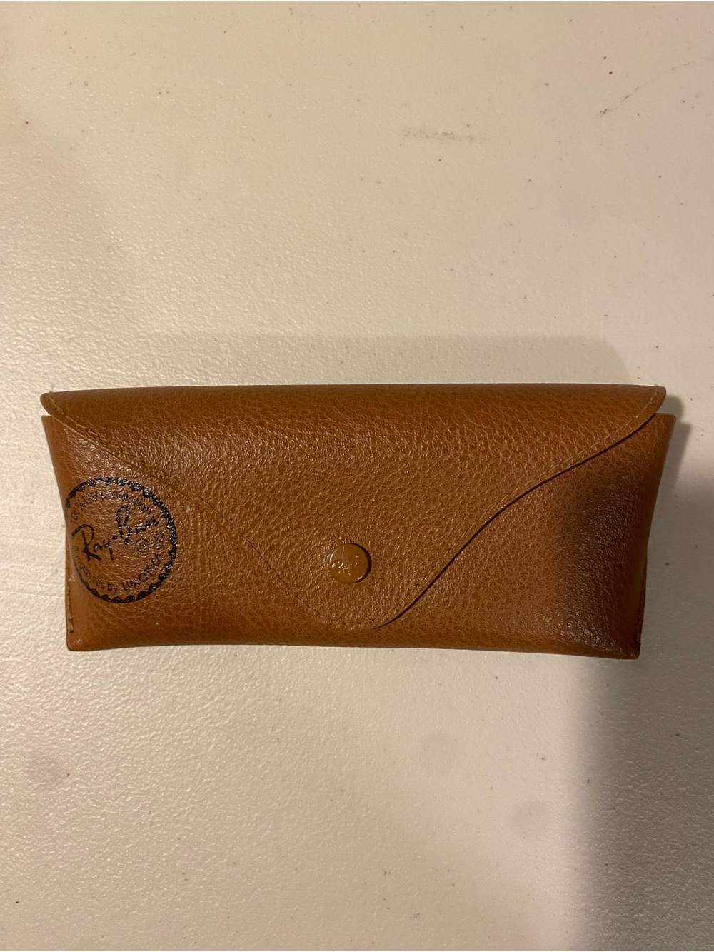 Ray-Ban Tan/Brown Leather Sunglasses Case